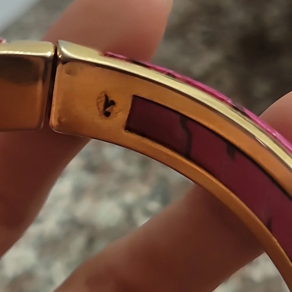 Made In Italy Vintage Pink Snake Print Bracelet - Picture 2 of 5